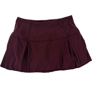 Lululemon Skort Womens 8 Maroon Red High Rise Pleated Tennis Pickleball